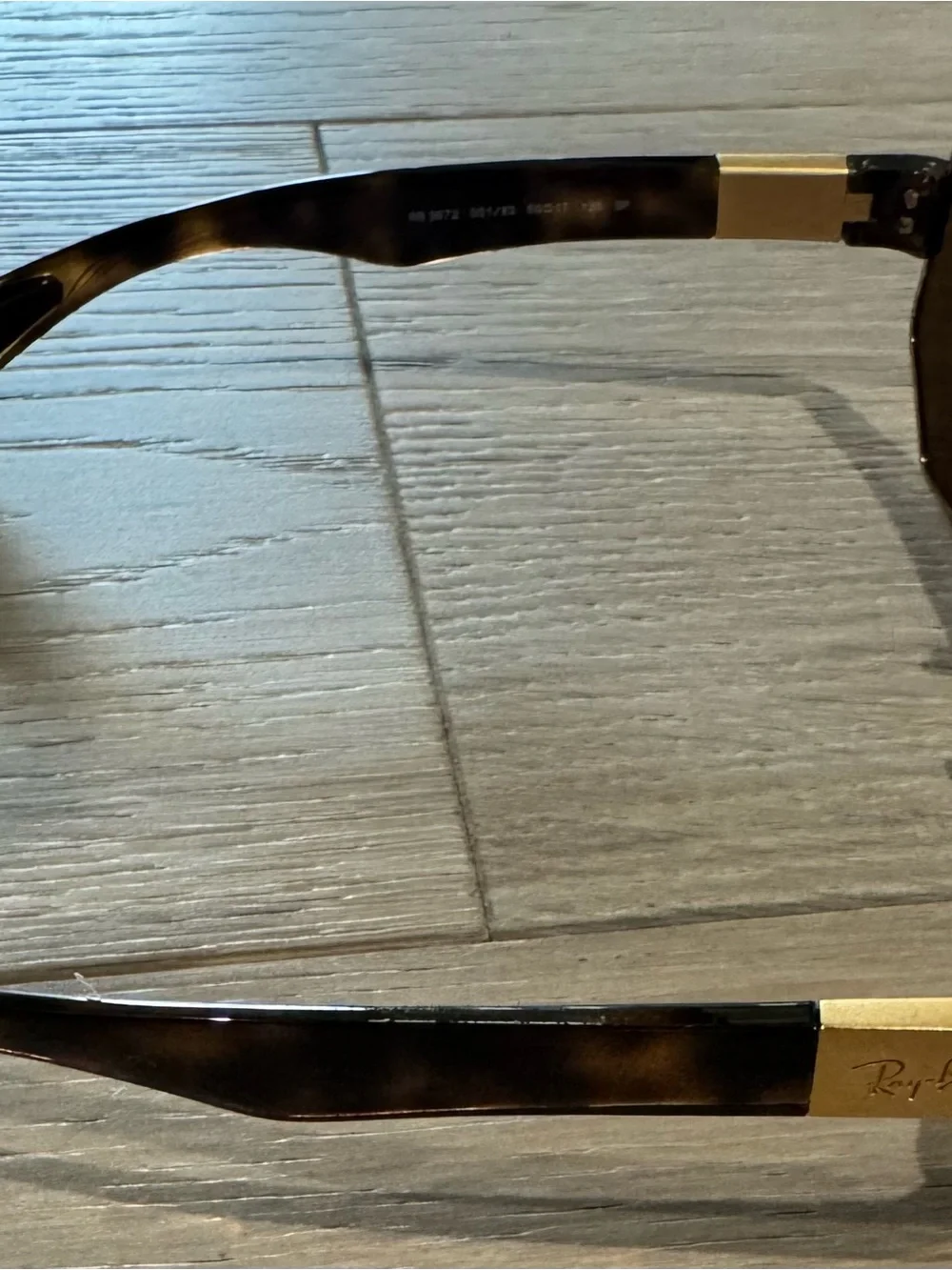 Ray-Ban Polarized Brown Lens Sunglasses with Gold Frame